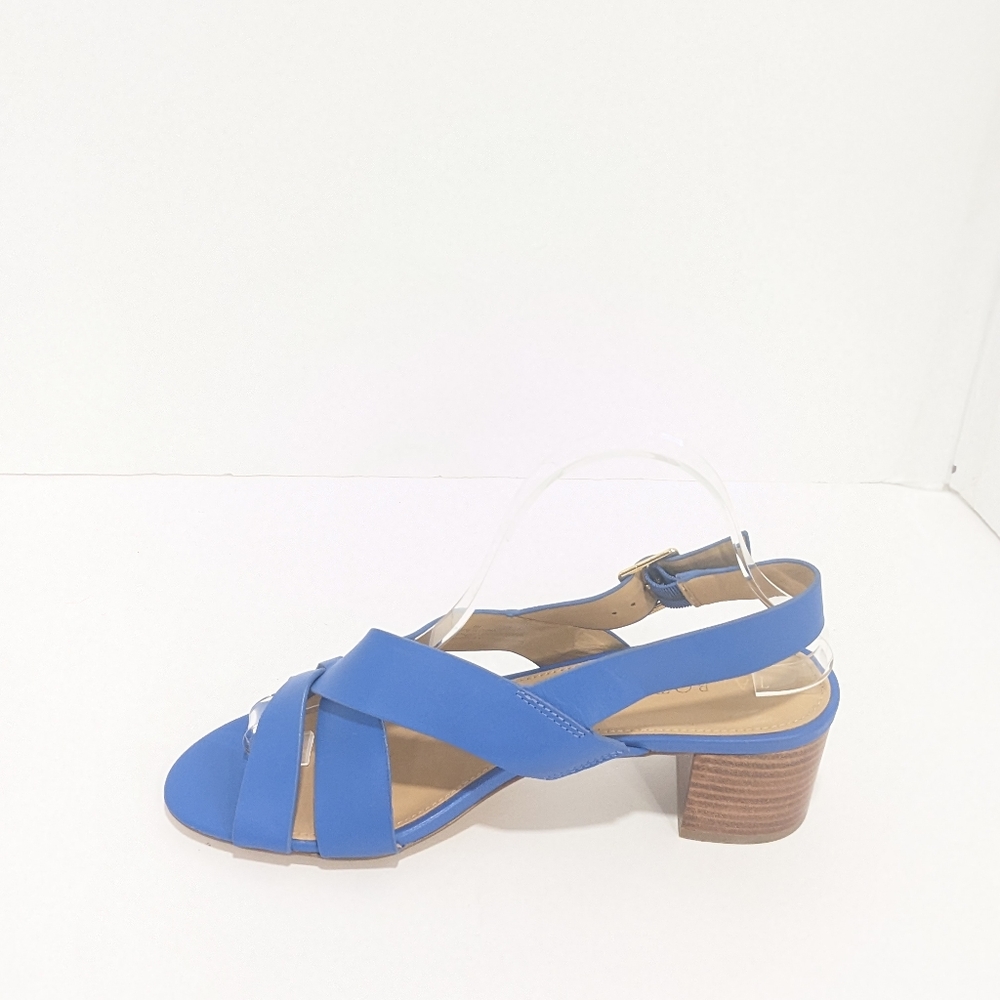 NWOT Talbot Blue Leather Sandals - Picture 4 of 16